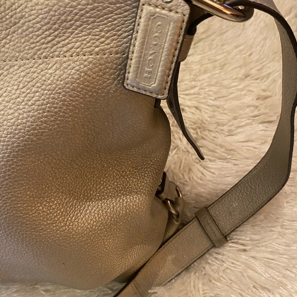 Coach Taupe Leather Shoulder Bag - Picture 3 of 7